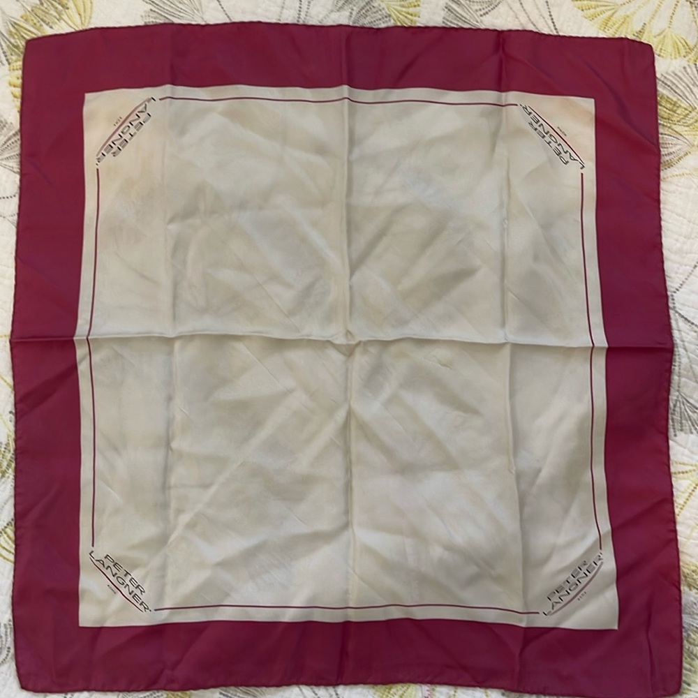 Vintage 1970s Peter Langner Paris square scarf